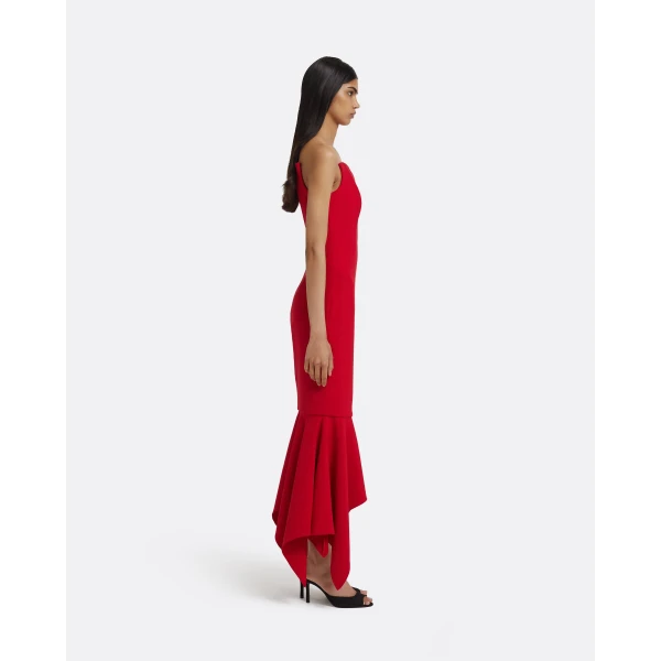 Tegan Midi Dress in Crimson - Image 5