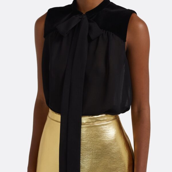Safiyaa Terry Top in Black, view 4
