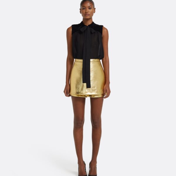 Safiyaa Terry Top in Black, view 5