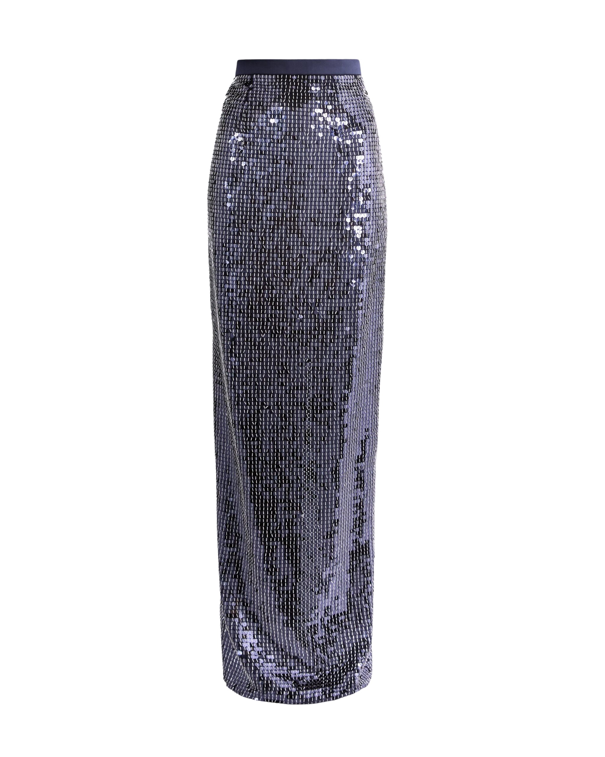Safiyaa-Vick-Long-Skirt-in-Navy-Silver-Coveti-scaled85409_nobg Vick Long Skirt in Navy & Silver - Image 1
