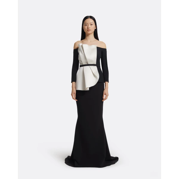 Yuka Top in Ivory On Black - Image 3