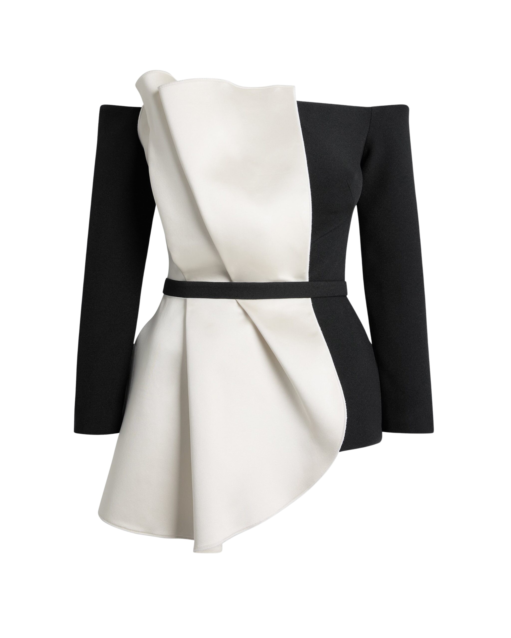 Safiyaa-Yuka-Top-in-Ivory-On-Black-Coveti-scaled18643_nobg Yuka Top in Ivory On Black - Image 1