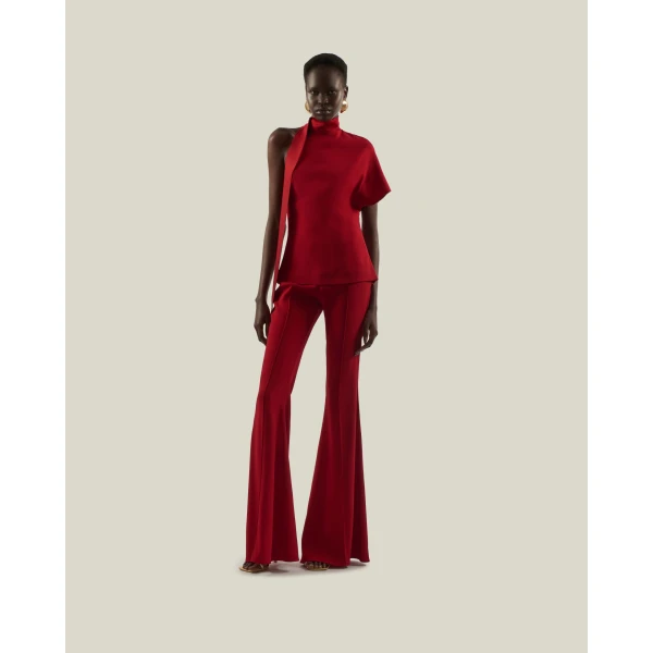 Luxury Taller Marmo dress in satin with feather trim – shop Luxury Shoes 