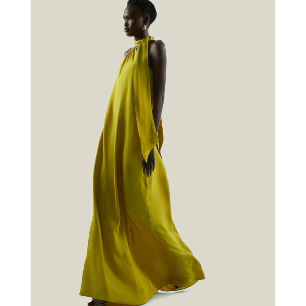 carpet Taller Marmo gown with feather detail – Luxury Shoes 