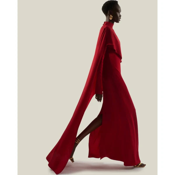 carpet Taller Marmo gown with feather detail – Luxury Shoes 