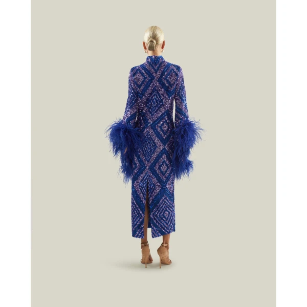 Taller Marmo kaftan dress with statement sleeves – designer fashion Luxury Shoes 