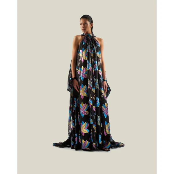 carpet Taller Marmo gown with feather detail – Luxury Shoes 