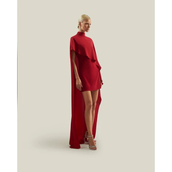Luxury Taller Marmo dress in satin with feather trim – shop Luxury Shoes 