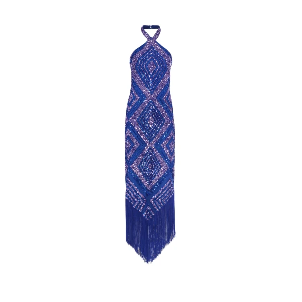 Taller Marmo feather dress – couture inspired evening gown available at Luxury Shoes 