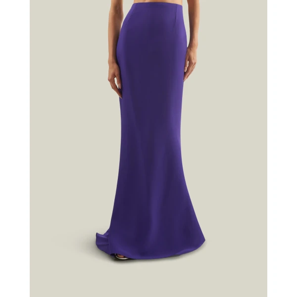 Luxury Taller Marmo dress in satin with feather trim – shop Luxury Shoes 