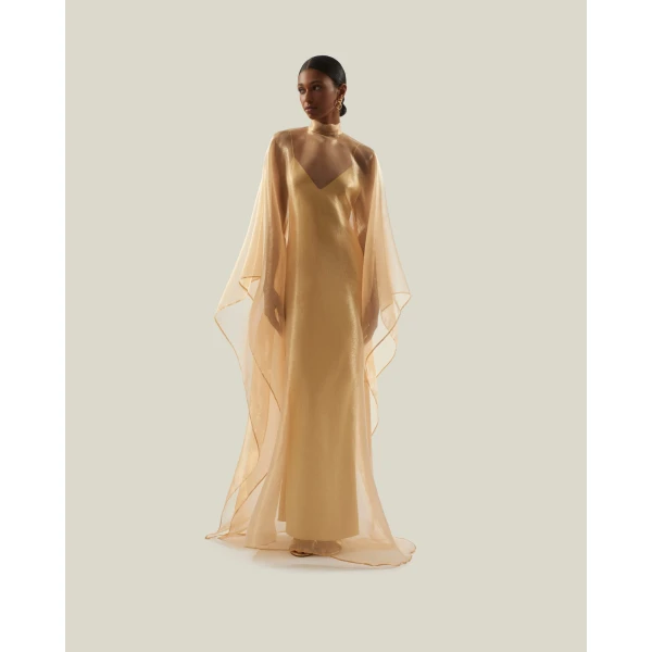 Luxury Taller Marmo dress in satin with feather trim – shop Luxury Shoes 