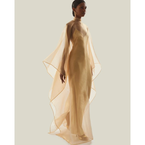 carpet Taller Marmo gown with feather detail – Luxury Shoes 