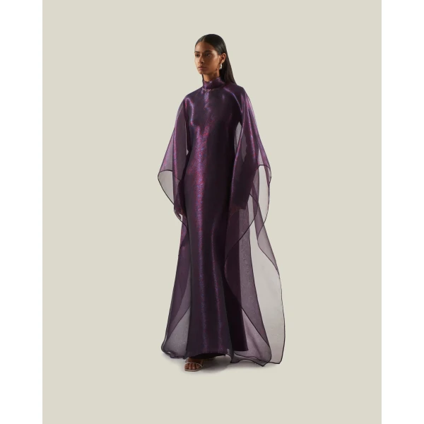 Luxury Taller Marmo dress in satin with feather trim – shop Luxury Shoes 