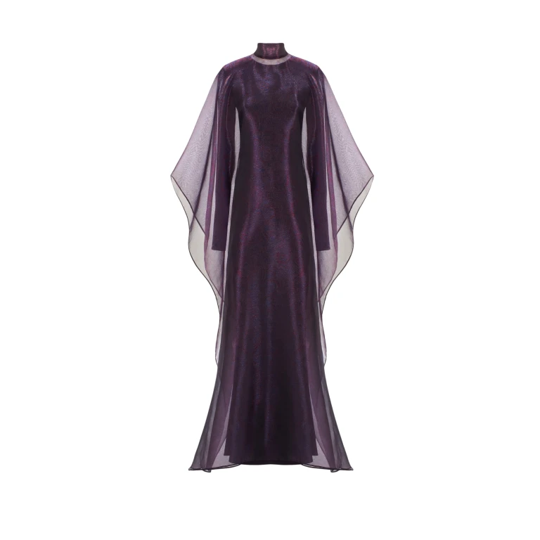 Taller Marmo feather dress – couture inspired evening gown available at Luxury Shoes 