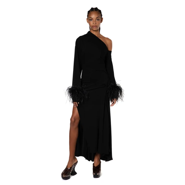 Elevate your elegance in this 16Arlington  from the luxury feather dress edit