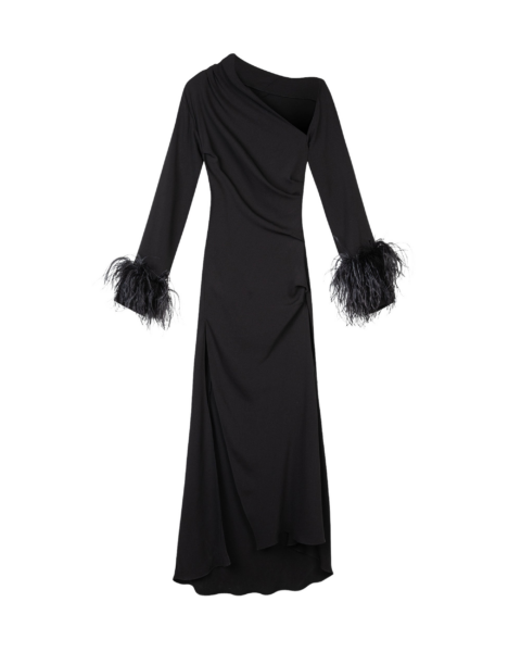 Elevate your elegance in this 16Arlington  from the luxury feather dress edit