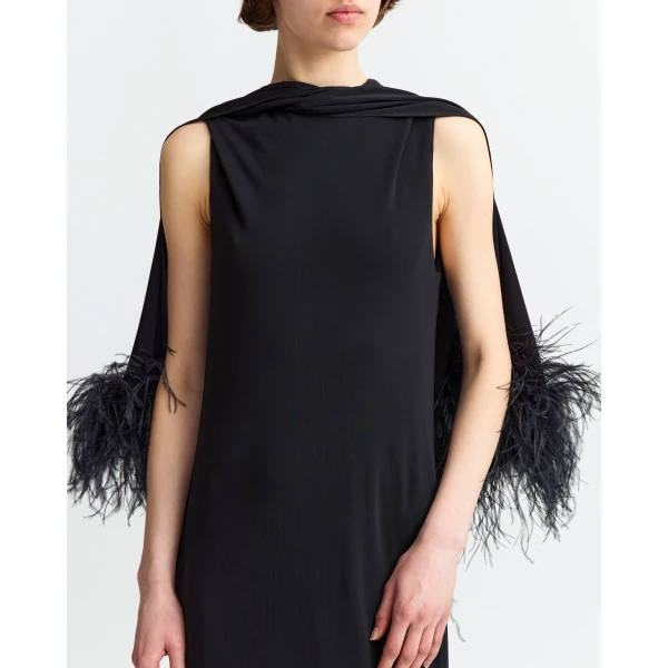 Elevate your elegance in this 16Arlington  from the luxury feather dress edit