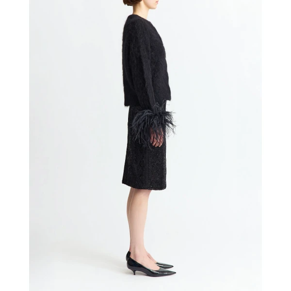 Elevate your elegance in this 16Arlington  from the luxury feather dress edit