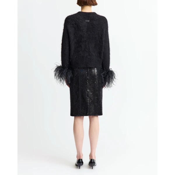 Elevate your elegance in this 16Arlington  from the luxury feather dress edit