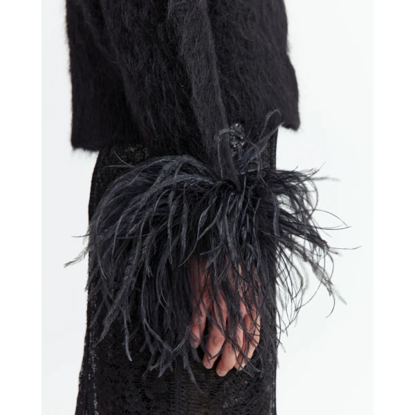 Elevate your elegance in this 16Arlington  from the luxury feather dress edit