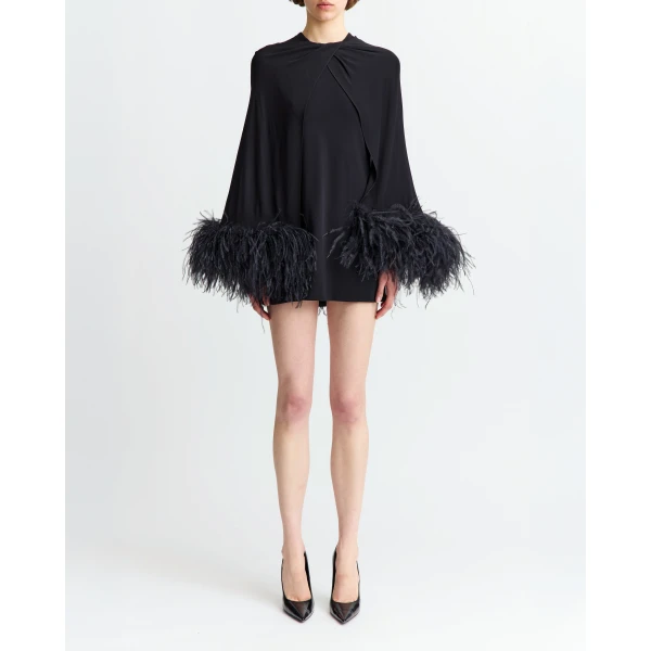 Elevate your elegance in this 16Arlington  from the luxury feather dress edit
