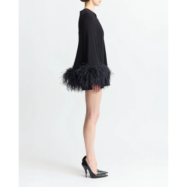 Elevate your elegance in this 16Arlington  from the luxury feather dress edit