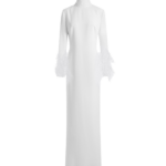 Elevate your elegance in this 16Arlington  from the luxury feather dress edit
