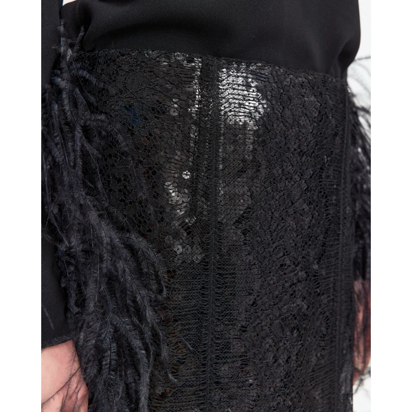 Elevate your elegance in this 16Arlington  from the luxury feather dress edit
