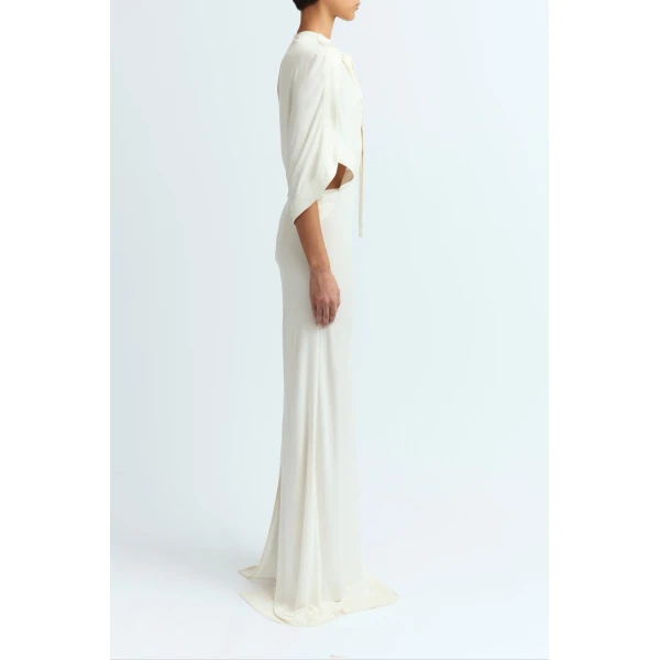 Elevate your elegance in this 16Arlington  from the luxury feather dress edit