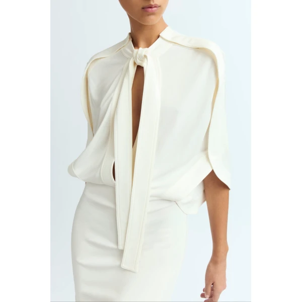 Elevate your elegance in this 16Arlington  from the luxury feather dress edit