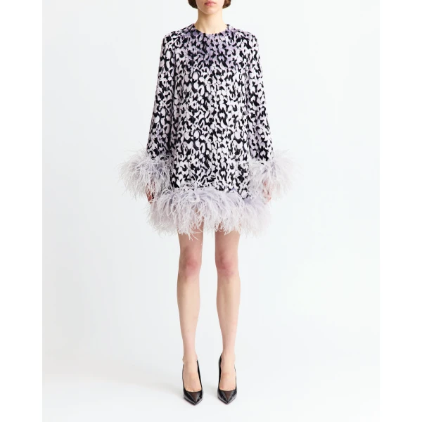 Elevate your elegance in this 16Arlington  from the luxury feather dress edit