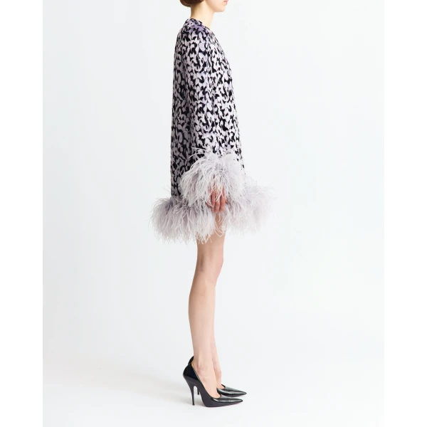 Elevate your elegance in this 16Arlington  from the luxury feather dress edit