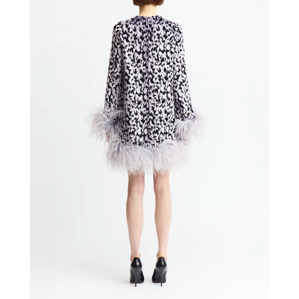 Elevate your elegance in this 16Arlington  from the luxury feather dress edit