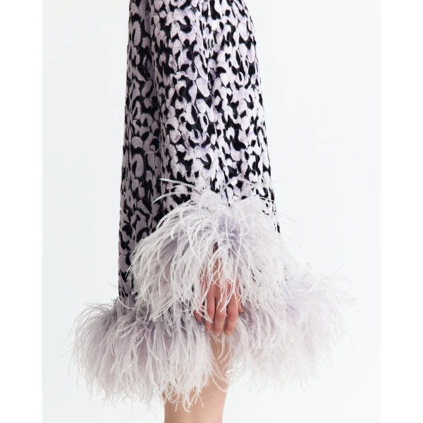 Elevate your elegance in this 16Arlington  from the luxury feather dress edit