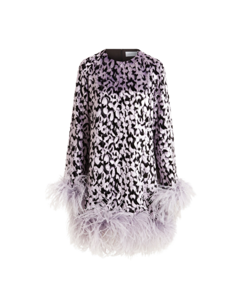 Elevate your elegance in this 16Arlington  from the luxury feather dress edit