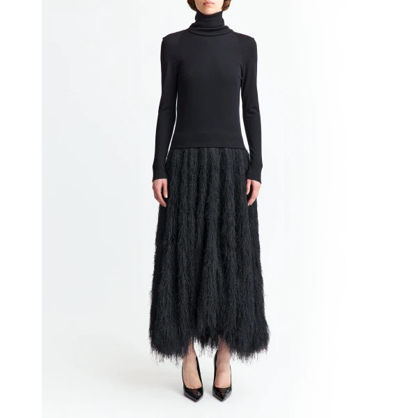 Elevate your elegance in this 16Arlington  from the luxury feather dress edit