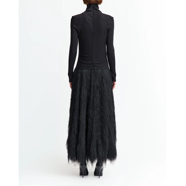 Elevate your elegance in this 16Arlington  from the luxury feather dress edit