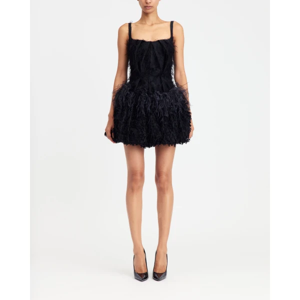 Elevate your elegance in this 16Arlington  from the luxury feather dress edit