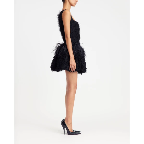 Elevate your elegance in this 16Arlington  from the luxury feather dress edit