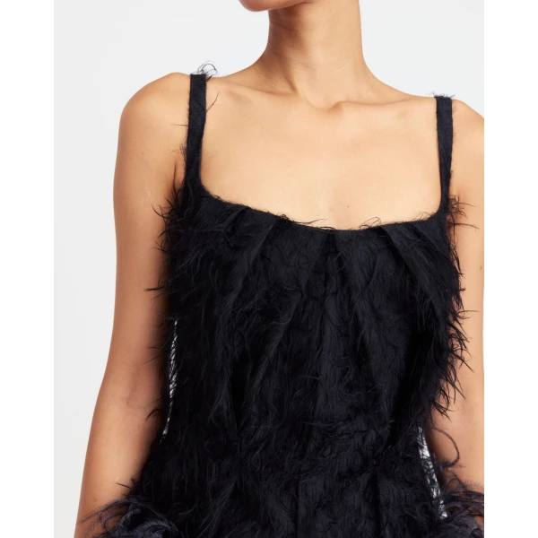 Elevate your elegance in this 16Arlington  from the luxury feather dress edit