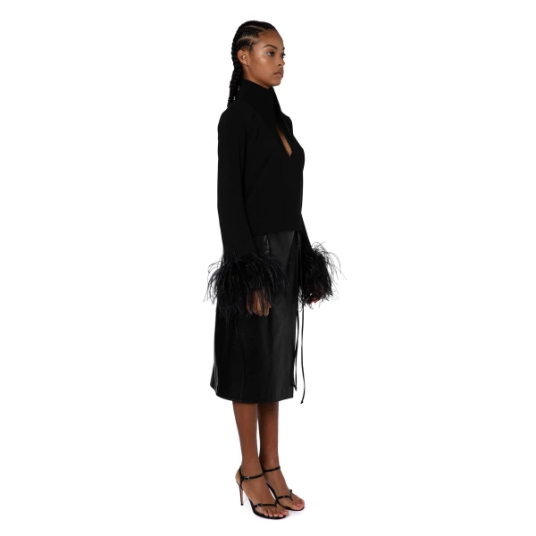 Elevate your elegance in this 16Arlington  from the luxury feather dress edit