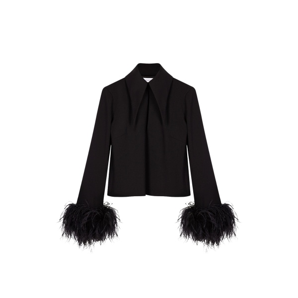 Elevate your elegance in this 16Arlington  from the luxury feather dress edit