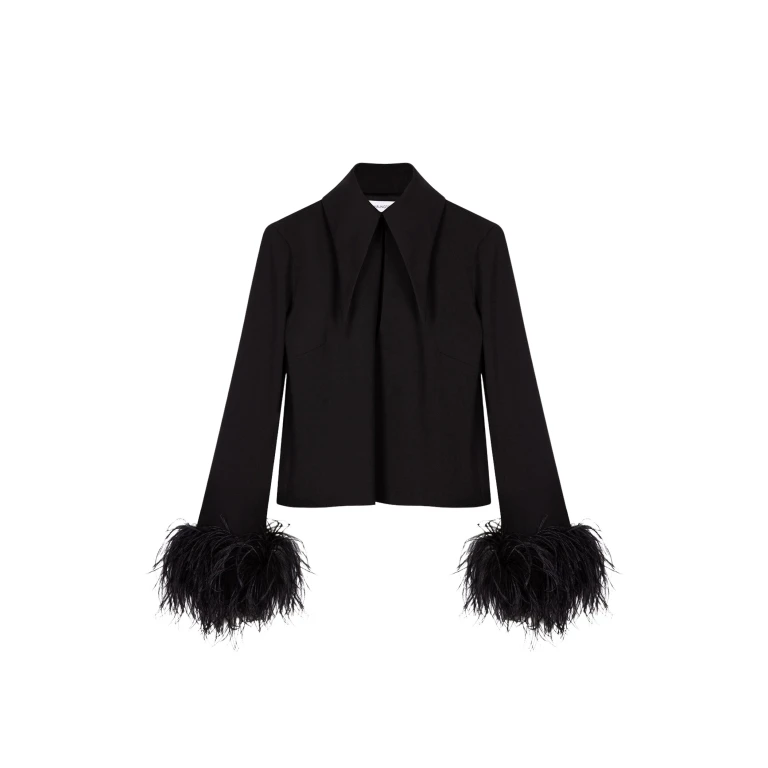 Elevate your elegance in this 16Arlington  from the luxury feather dress edit