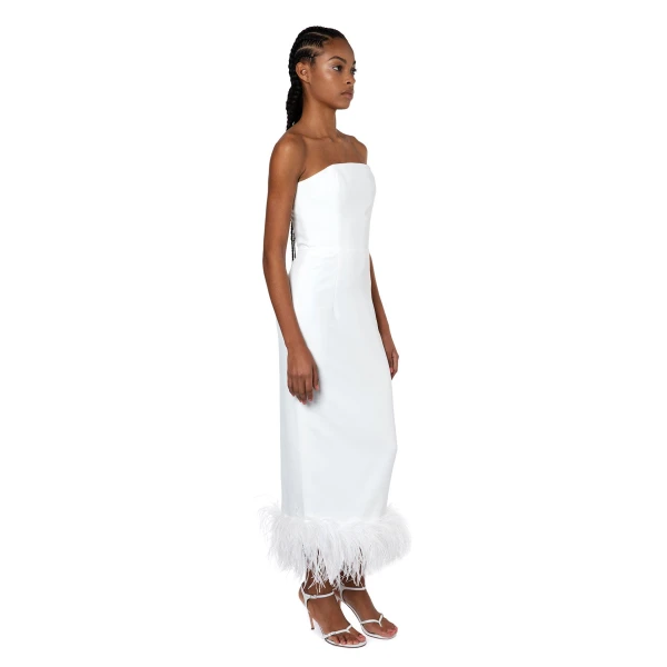 Elevate your elegance in this 16Arlington  from the luxury feather dress edit