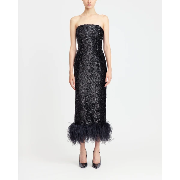 Elevate your elegance in this 16Arlington  from the luxury feather dress edit