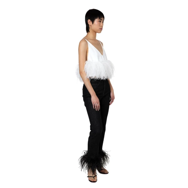 Elevate your elegance in this 16Arlington  from the luxury feather dress edit