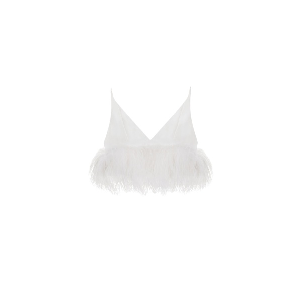 Elevate your elegance in this 16Arlington  from the luxury feather dress edit