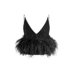Elevate your elegance in this 16Arlington  from the luxury feather dress edit