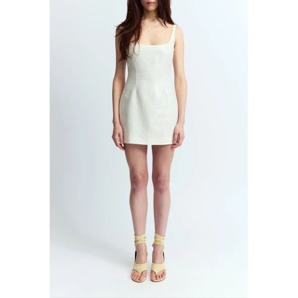 Elevate your elegance in this 16Arlington  from the luxury feather dress edit