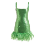Elevate your elegance in this 16Arlington  from the luxury feather dress edit
